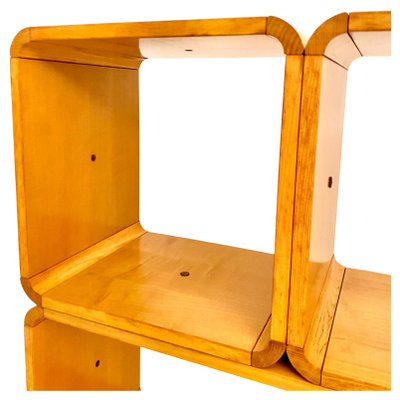 Modular Wooden Bookcase by Carlo De Carli for Fiarm, Italy, 1970s-TOI-2042107