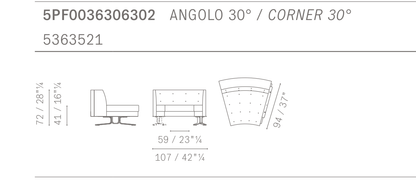 Kennedee Corner 30° 코너 30° - Technical Drawing