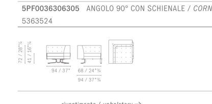 Kennedee Corner 90° 코너 90° - Technical Drawing