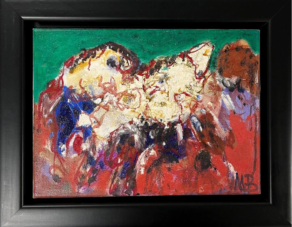 Mogens Balle, Abstract Composition, Oil on Canvas, Framed