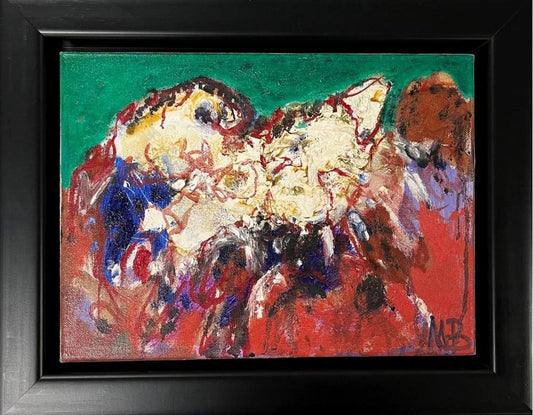 Mogens Balle, Abstract Composition, Oil on Canvas, Framed