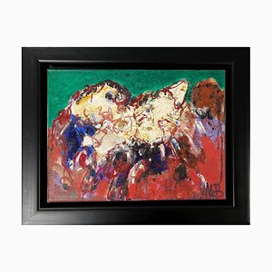 Mogens Balle, Abstract Composition, Oil on Canvas, Framed-MTD-1769488