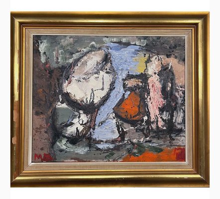 Mogens Balle, Abstract Composition, Oil Painting, Framed-MTD-1760009