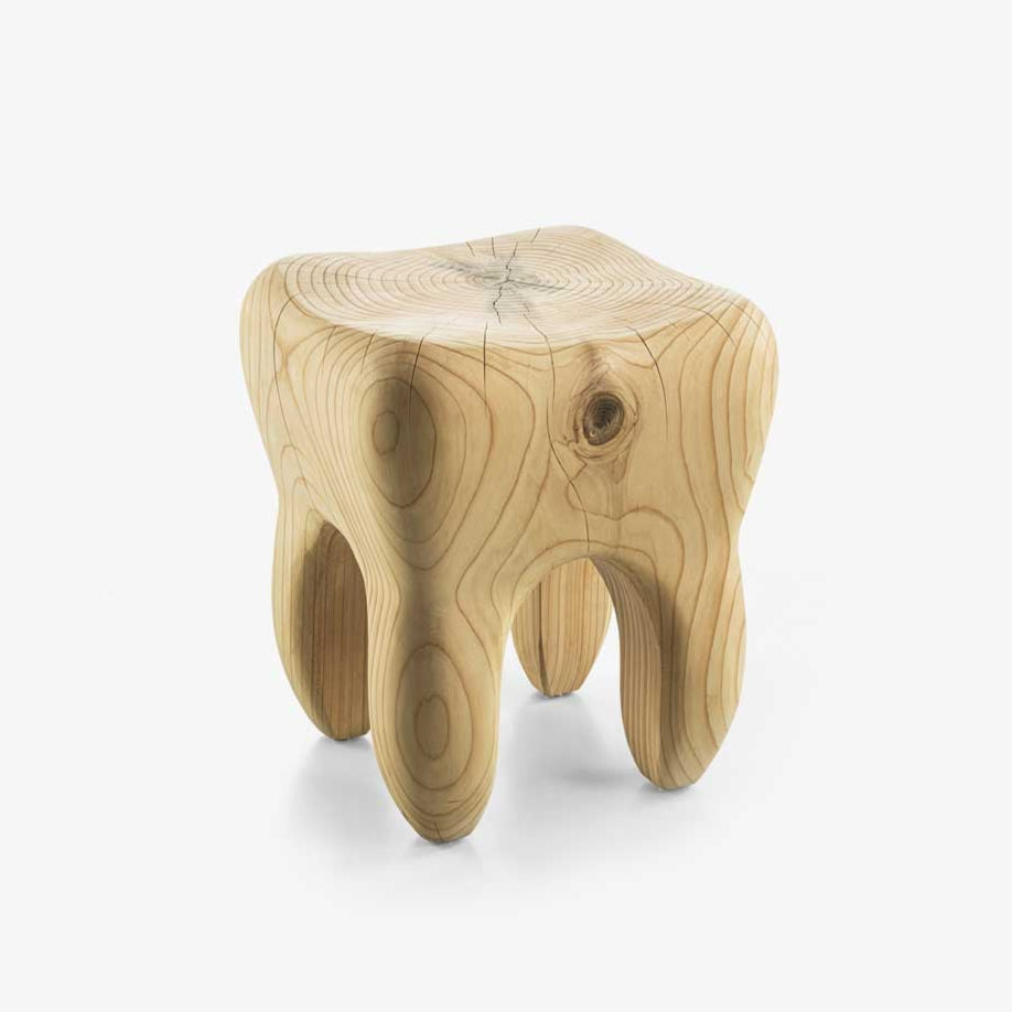MOLAIRE - Low cedarwood stool