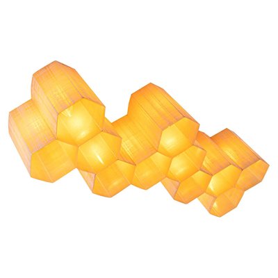 Molecular Honeycomb 11-Light Flush Mount & Wall Light in Fiberglass & Steel, 1950s-DEK-932753