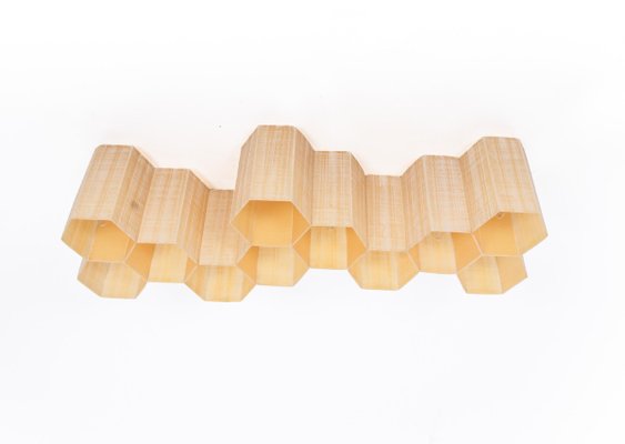 Molecular Honeycomb 11-Light Flush Mount & Wall Light in Fiberglass & Steel, 1950s-DEK-932753