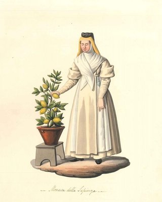 Monaca della Sapienza - Watercolor by M. De Vito - 1820 ca. 1820 c.a.-ZCI-757866