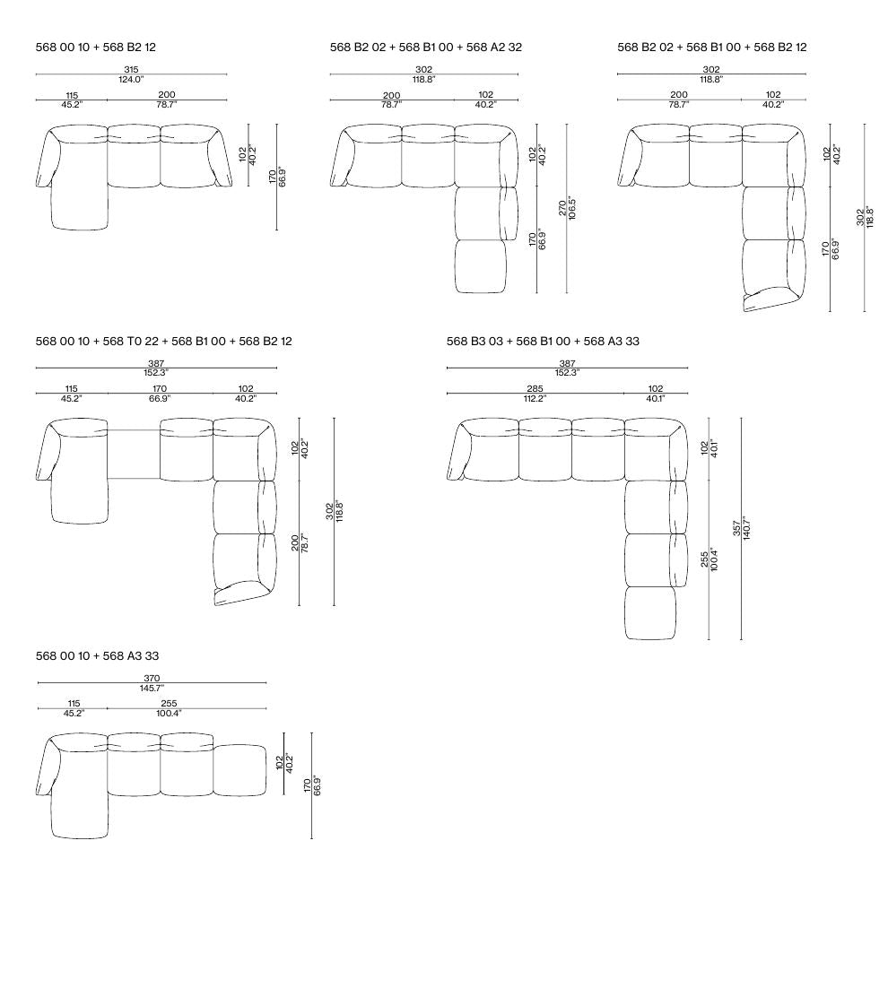 몬클라우드 패브릭 소파