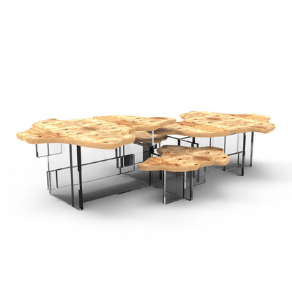 Monet - Low Metal/Wood coffee table by Boca Do Lobo #Poplar