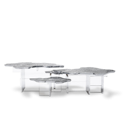 Monet - Low Metal/Wood coffee table by Boca Do Lobo #Silver