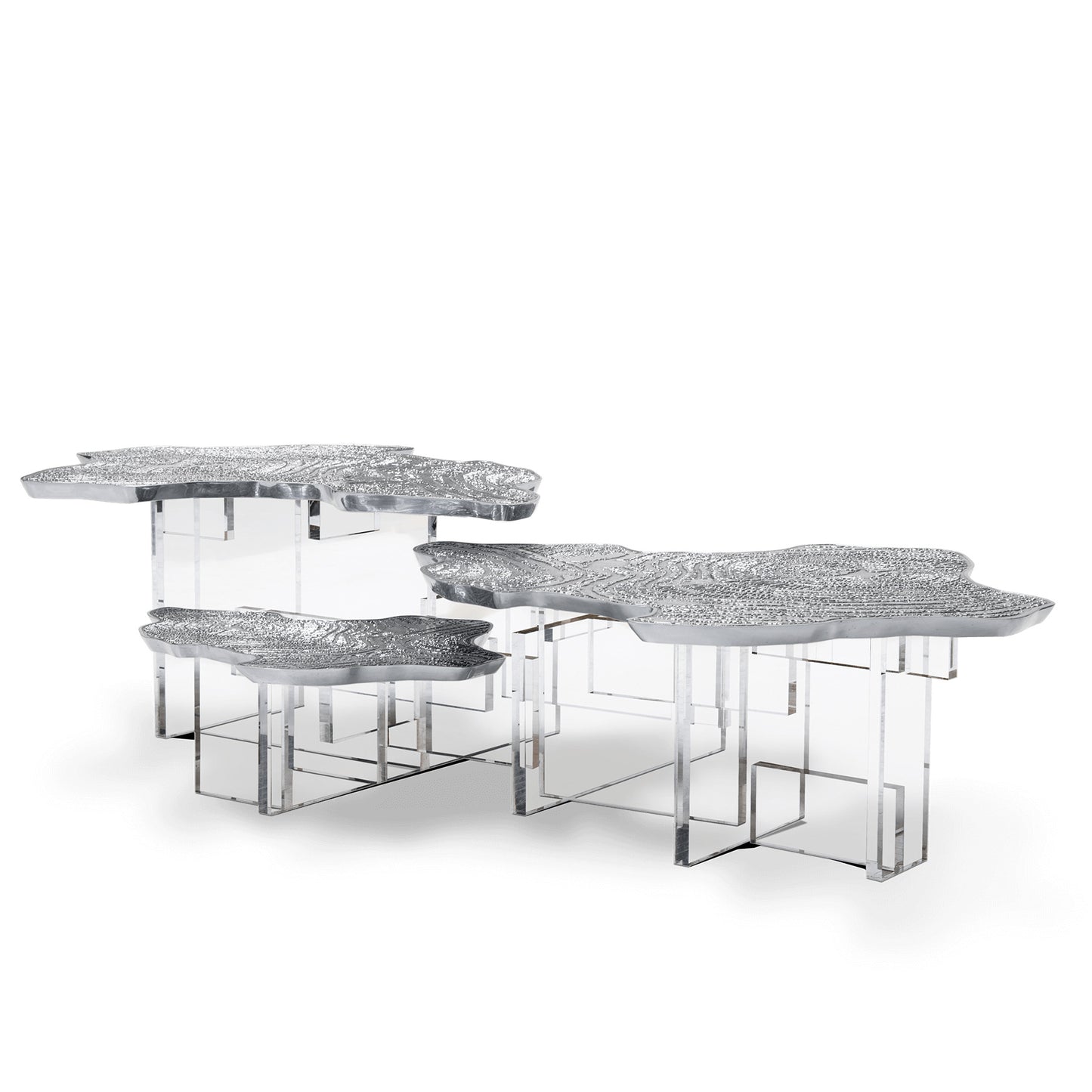 Monet - Low Metal/Wood coffee table by Boca Do Lobo #Silver