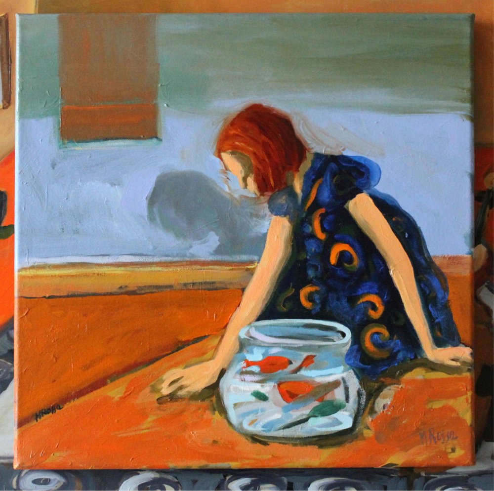 Monika Rossa, Aquarium, Oil on Canvas, 2013