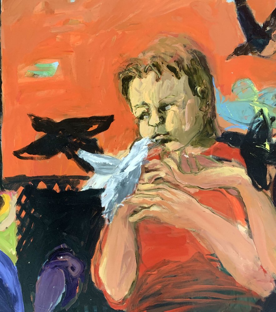 Monika Rossa, Children with Birds, 2011, Oil on Canvas