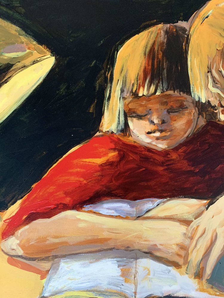 Monika Rossa, Homework, Oil on Canvas