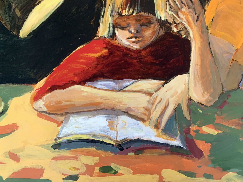 Monika Rossa, Homework, Oil on Canvas