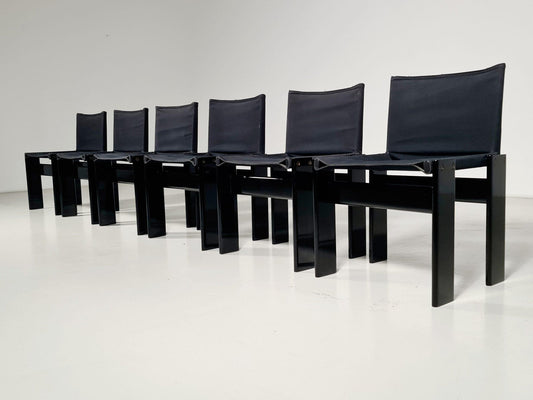 Monk Chairs by Afra & Tobia Scarpa for Molteni, 1970s, Set of 6