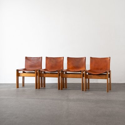 Monk Chairs by Afra & Tobia Scarpa for Molteni, Set of 4-OQD-2036859