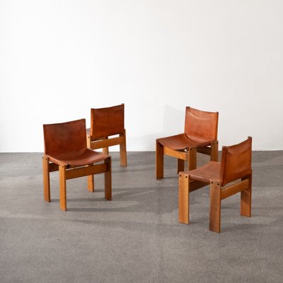 Monk Chairs by Afra & Tobia Scarpa for Molteni, Set of 4-OQD-2036859