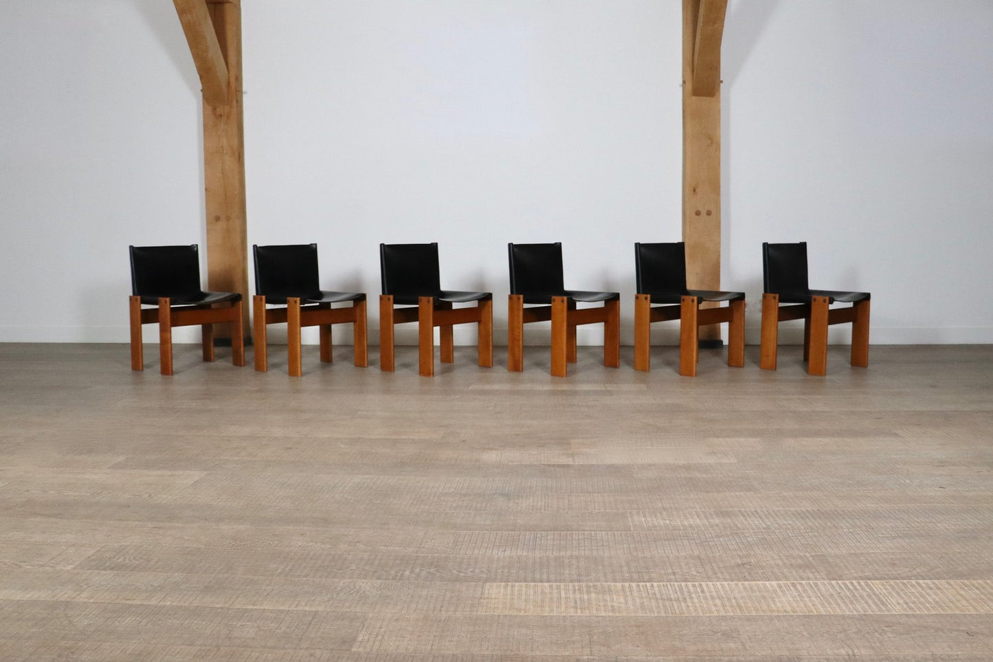 Monk Chairs by Tobia & Afra Scarpa for Molteni, Italy, 1974, Set of 4