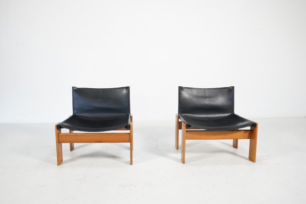 Monk Lounge Chairs by Afra and Tobia Scarpa for Molteni, Italy, 1970s, Set of 2-TEA-1702506