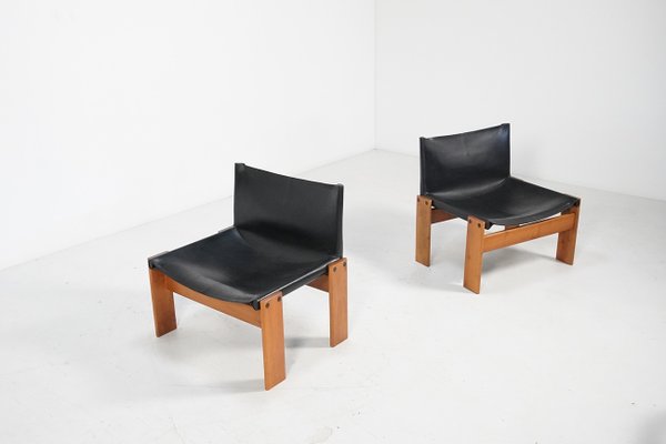 Monk Lounge Chairs by Afra and Tobia Scarpa for Molteni, Italy, 1970s, Set of 2-TEA-1702506