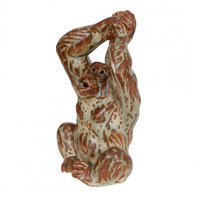 Monkey Figure in Stoneware by Knud Kyhn-MTD-1399762