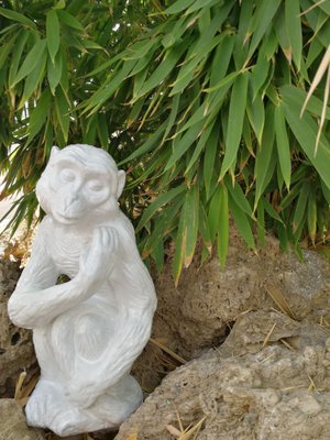 Monkey Sculpture in Glazed Terracotta, Italy, 1960s-JJT-1806428