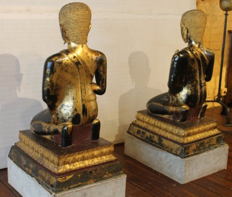 Monks, 18th-Century, Bronze, Set of 2-HPU-1248854