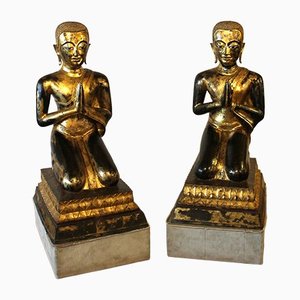 Monks, 18th-Century, Bronze, Set of 2-HPU-1248854