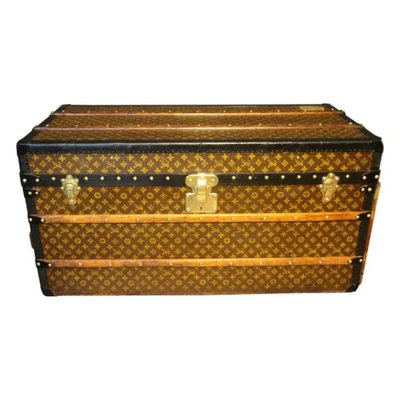 Monogrammed Steam Trunk from Louis Vuitton, 1930s-YF-1756781