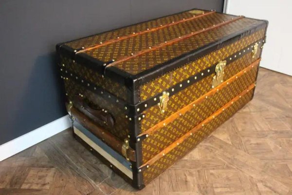 Monogrammed Steam Trunk from Louis Vuitton, 1930s-YF-1756781