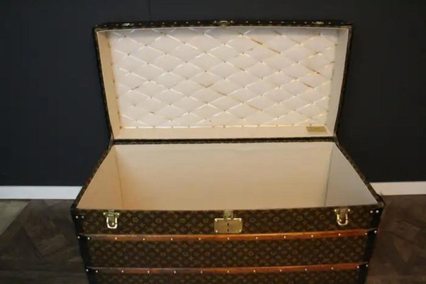 Monogrammed Steam Trunk from Louis Vuitton, 1930s-YF-1756781