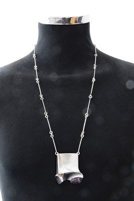 Monolith Necklace in Acrylic & Acrylic Glass Sterling Silver by Björn Weckström for Lapponia, 1978-YZD-696051