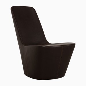 Monopod Lounge Chair in Dark Brown Leather by Jasper Morrison for Vitra-RQW-1748518