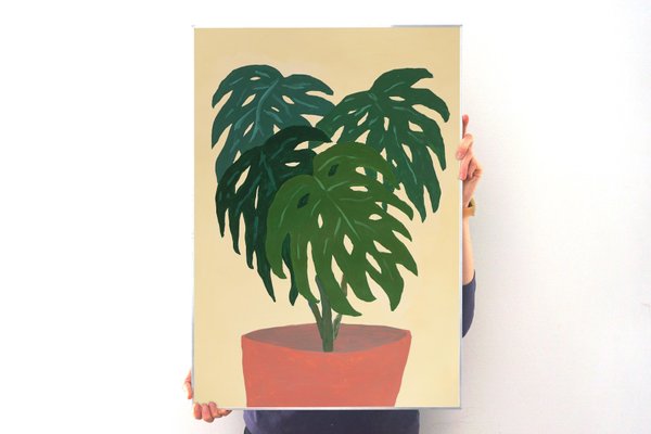 Monstera Plant, 2023, Acrylic on Paper-RWC-1786034