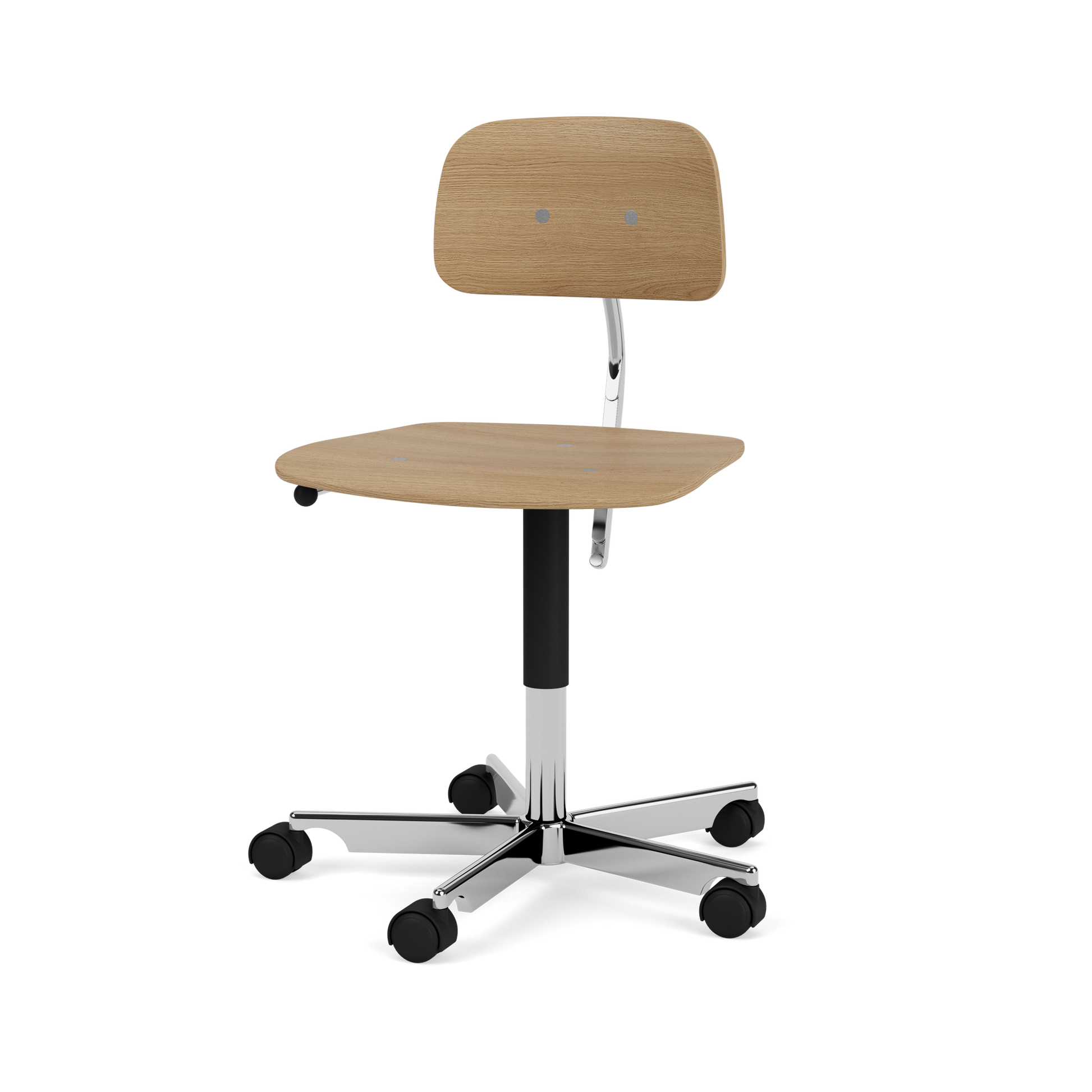 Kevi 2533 Office Chair by Montana #Oak/Polished Aluminum