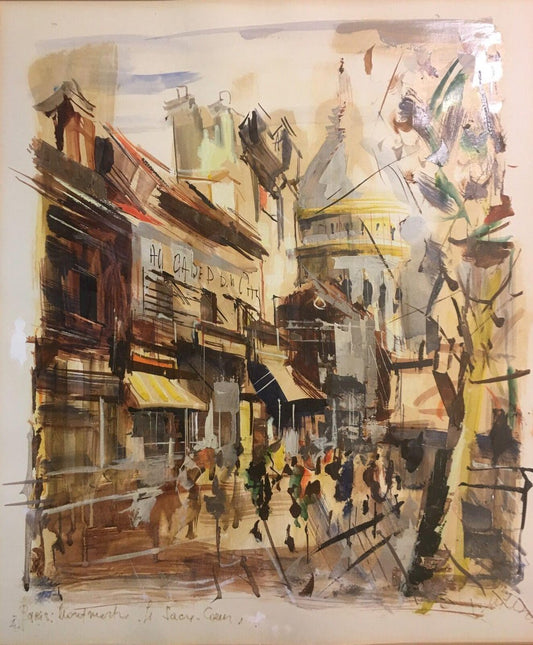 Montmartre, Sacre Coeur Paris, Watercolor