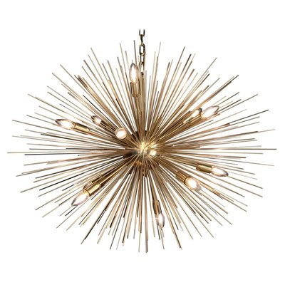 Monumental Brass Sputnik or Urchin Chandelier, 1970s-VLZ-631834