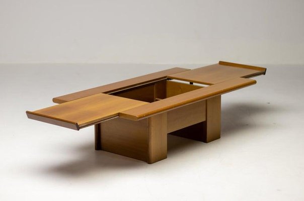 Monumental Cherry Coffee Table with Sliding Top, 1980-WN-1372374