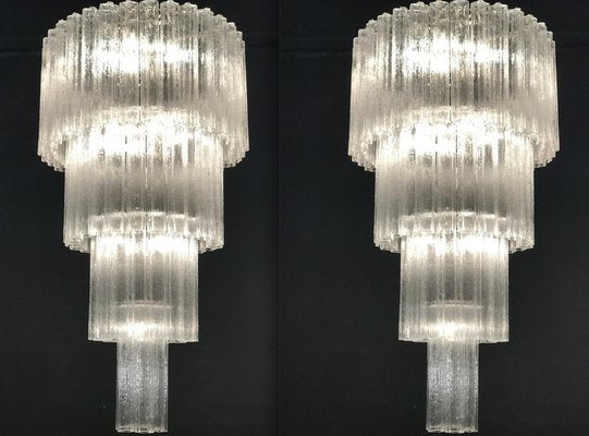 Monumental Italian Murano Glass Tronchi Chandeliers, Set of 2-MBH-1032728