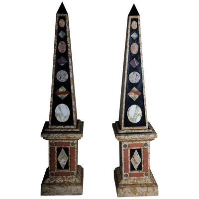 Monumental Marble Obelisks, Set of 2-FLW-1402325