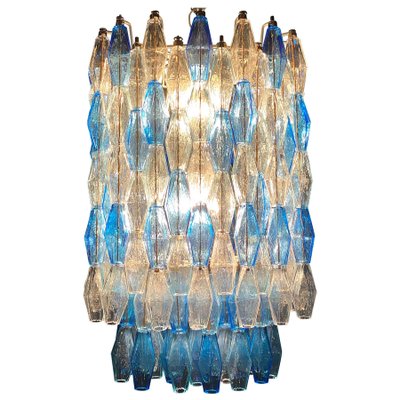 Monumental Murano Glass Sapphire Colored Poliedri Chandelier-MBH-1032687