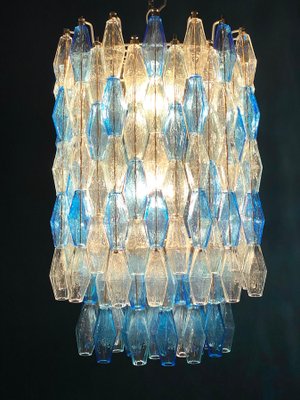 Monumental Murano Glass Sapphire Colored Poliedri Chandelier-MBH-1032687