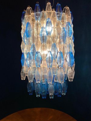 Monumental Murano Glass Sapphire Colored Poliedri Chandelier-MBH-1032687