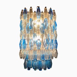 Monumental Murano Glass Sapphire Colored Poliedri Chandelier-MBH-1032687