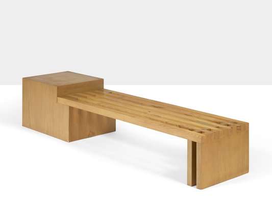 Monumental Wooden Bench by Bruno Nanni, 1970s-KKZ-1814329