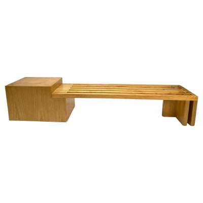 Monumental Wooden Bench by Bruno Nanni, 1970s-KKZ-1814329