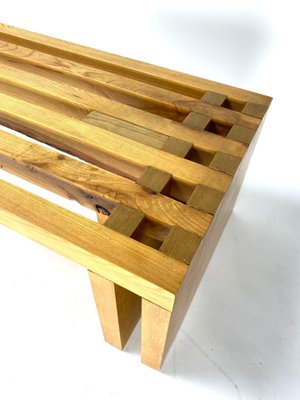 Monumental Wooden Bench by Bruno Nanni, 1970s-KKZ-1814329