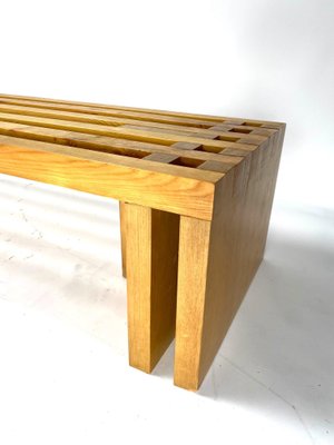 Monumental Wooden Bench by Bruno Nanni, 1970s-KKZ-1814329