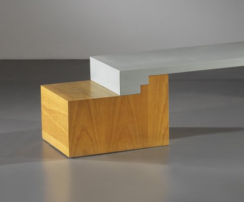 Monumental Wooden Bench from Bruno Nanni, Italy, 1970s-KKZ-1814187